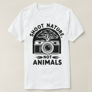 Camiseta Disparar la naturaleza no el diseño de la cámara d