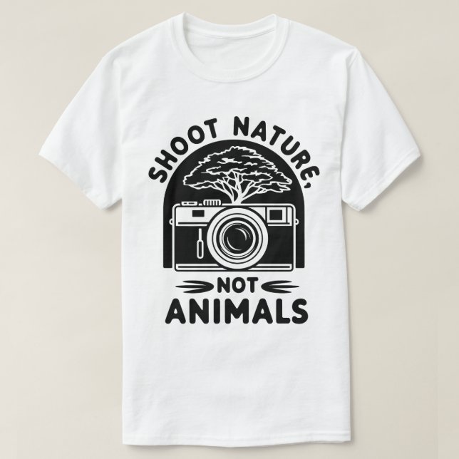 Camiseta Disparar la naturaleza no el diseño de la cámara d (Diseño del anverso)