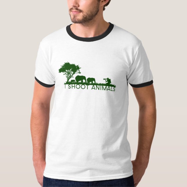 Camiseta dispararé a los animales (Anverso)