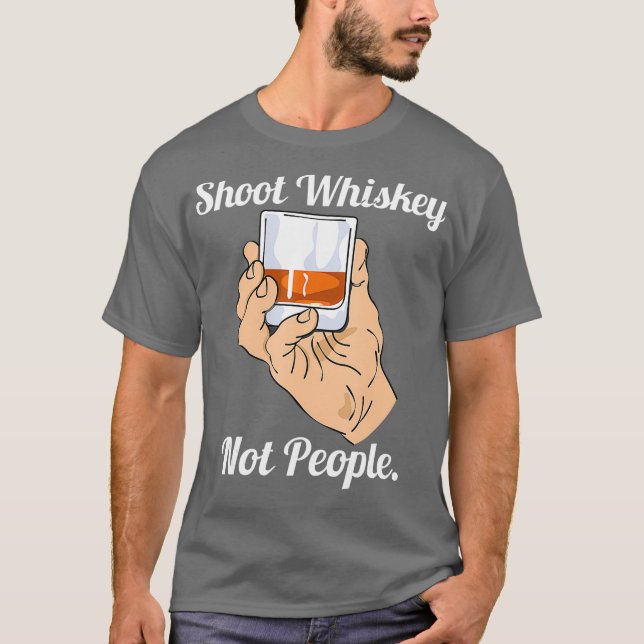 Camiseta Disparen a Whiskey, no a la gente contra las armas (Anverso)