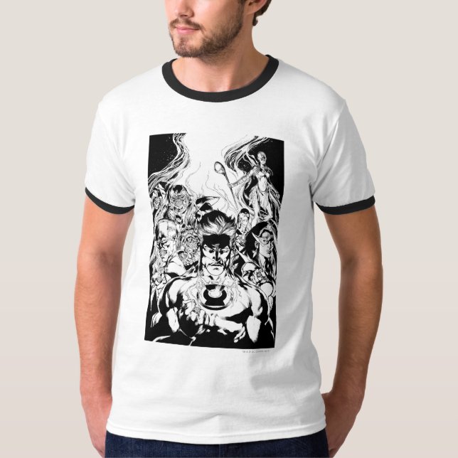 Camiseta Disparo a grupo de Lantern Corps (Anverso)