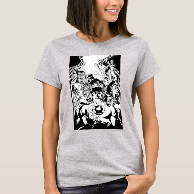 Camiseta Disparo a grupo de Lantern Corps (Anverso)