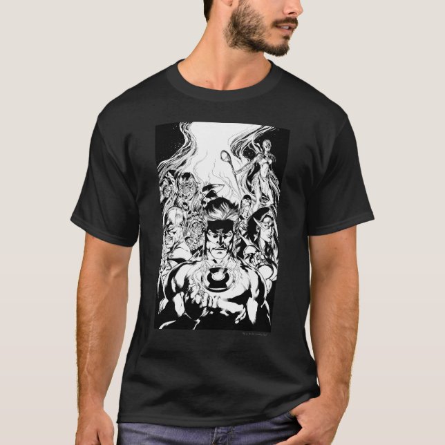 Camiseta Disparo a grupo de Lantern Corps (Anverso)