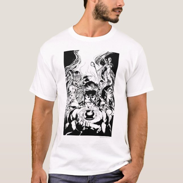 Camiseta Disparo a grupo de Lantern Corps (Anverso)