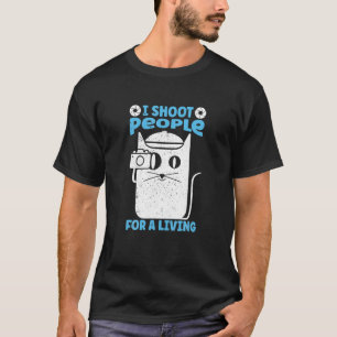 Camiseta Disparo A La Gente Por Un Camarero De Gatos De Fot