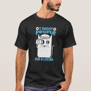 Camiseta Disparo A La Gente Por Un Camarero De Gatos De Fot