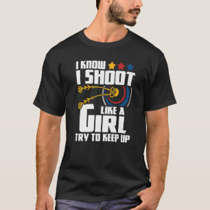 Camiseta Disparo Como Un Arquero Chica Bowman Bow Hun