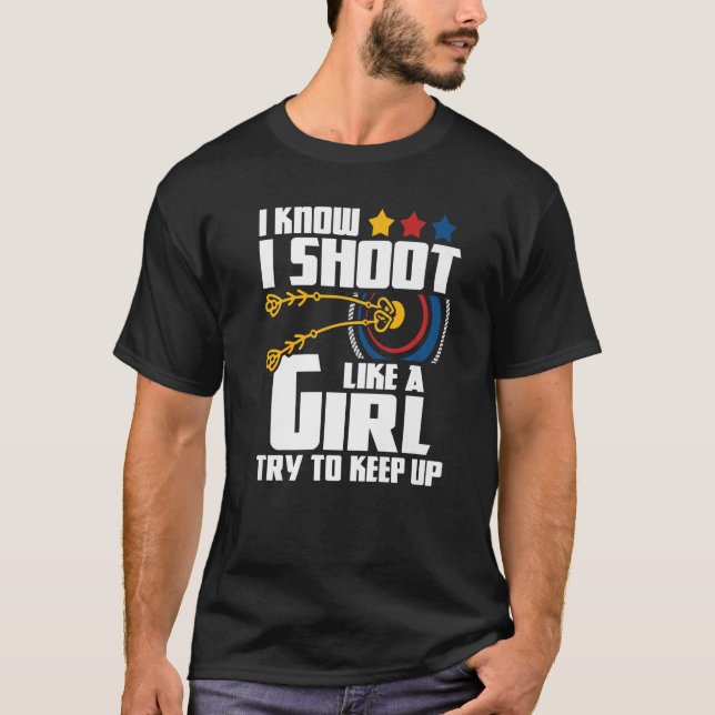 Camiseta Disparo Como Un Arquero Chica Bowman Bow Hun (Anverso)