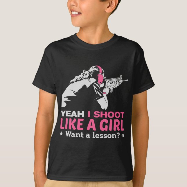 Camiseta Disparo como un Chica (Anverso)
