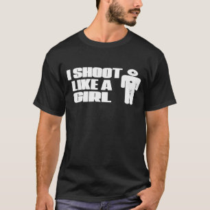 Camiseta Disparo Como Una Pistola Chica Disparando Graciosa