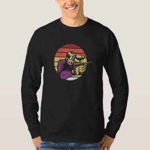 Camiseta Disparo De Amantes Retro De Paintball Para Paint S