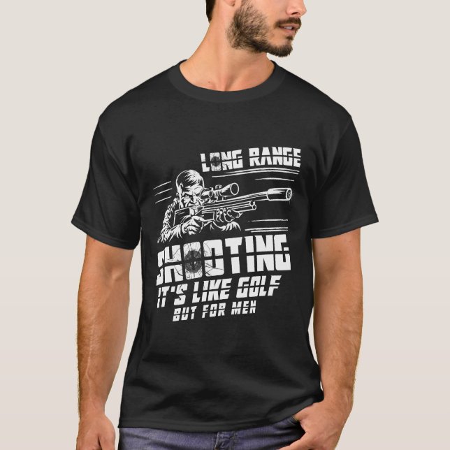 Camiseta Disparo de largo alcance es como golf pero para ho (Anverso)