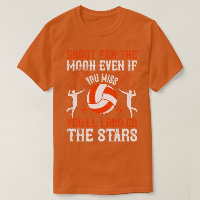 Camiseta Disparo De Voleibol Por La Luna (Diseño del anverso)