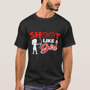 Camiseta Disparo Divertido De Mujeres Como Un Arco Chica