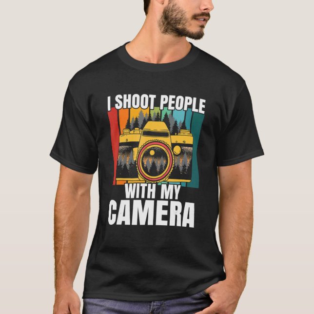 Camiseta Disparo Fotografía De La Gente Con Mi Fotografía D (Anverso)
