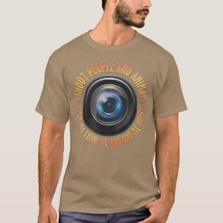 Camiseta Disparo fotografías de personas y animales gracias