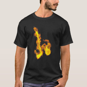 Camiseta Disparo Golf Ball Clubes de golf Flaming Golfer Go