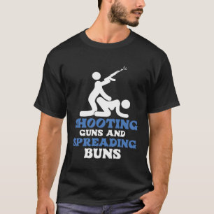 Camiseta Disparo Pistolas Y Distorsión Del Humor De Los Hom