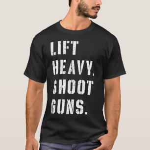 Camiseta Disparos pesados por elevador entrenamiento Fitnes