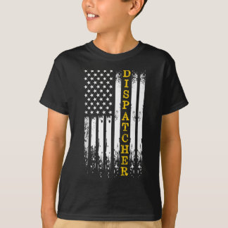 Camiseta Dispatcher - 911 Operator Thin Gold Line Di