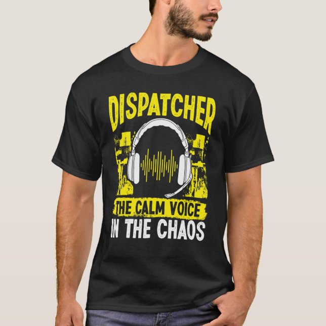 Camiseta Dispatcher del 911, instigador y policía, calva la (Anverso)