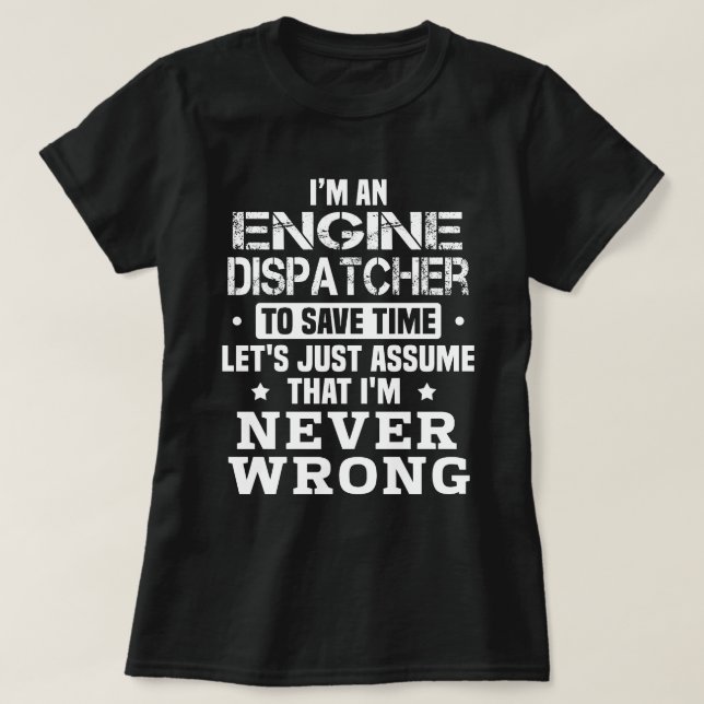Camiseta Dispatcher del motor (Diseño del anverso)