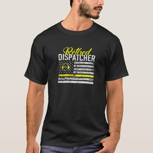 Camiseta Dispatcher jubilado Orgulloso policía despachador  (Anverso)