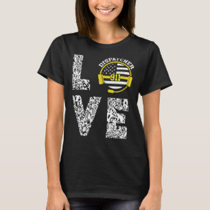 Camiseta Dispatcher Love Leopard Thin Yellow Line Dispatch
