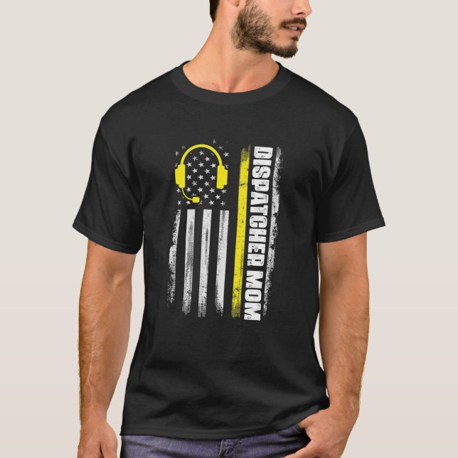 Camiseta Dispatcher Mom Yellow Line Dispatch Operator 911 D (Anverso)