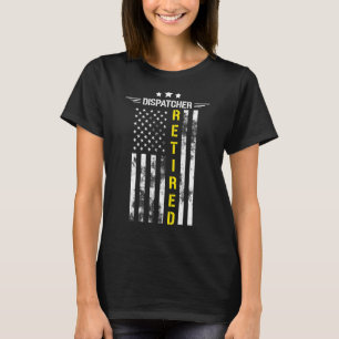 Camiseta Dispatcher retirada para hombres 911 bandera de EE