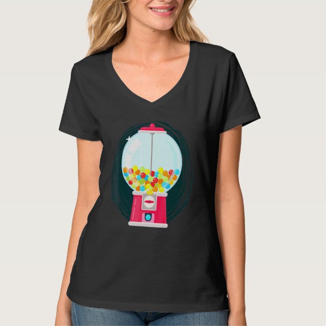 Camiseta Dispensador de golosinas de la máquina de gumbalar (Anverso)