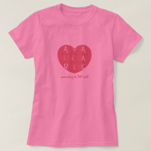 Camiseta disponible del corazón