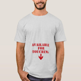Camiseta Disponible para tocar humor travieso