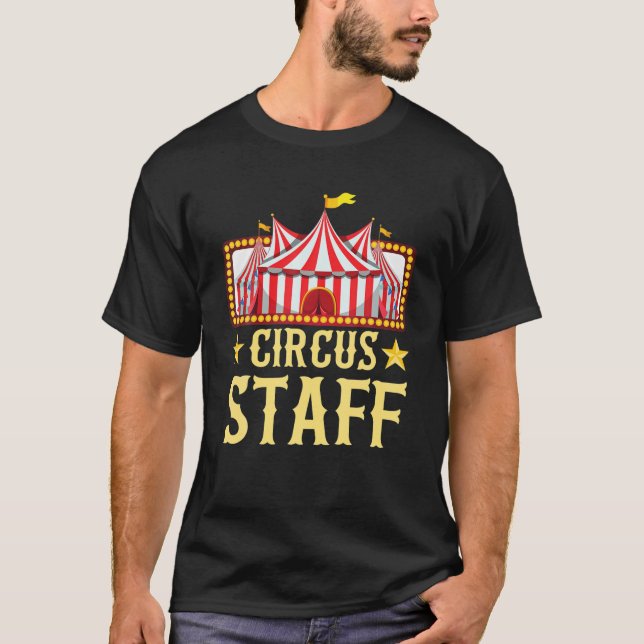 Camiseta Disposición De Circo, Personal De Circo, Fiesta De (Anverso)