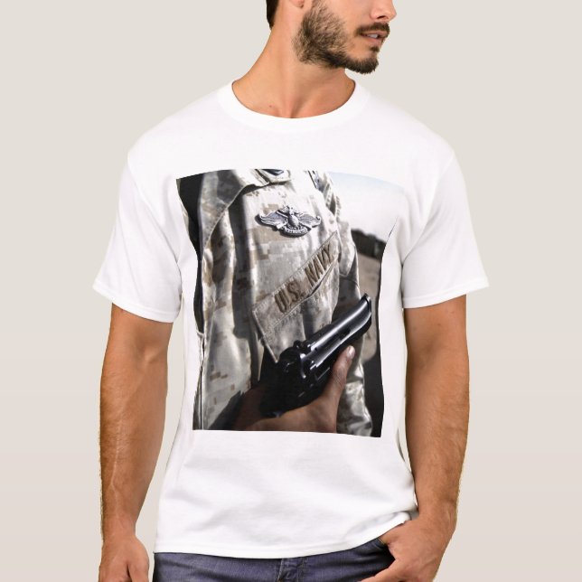 Camiseta Dispositivo de guerra de la fuerza marina de flota (Anverso)