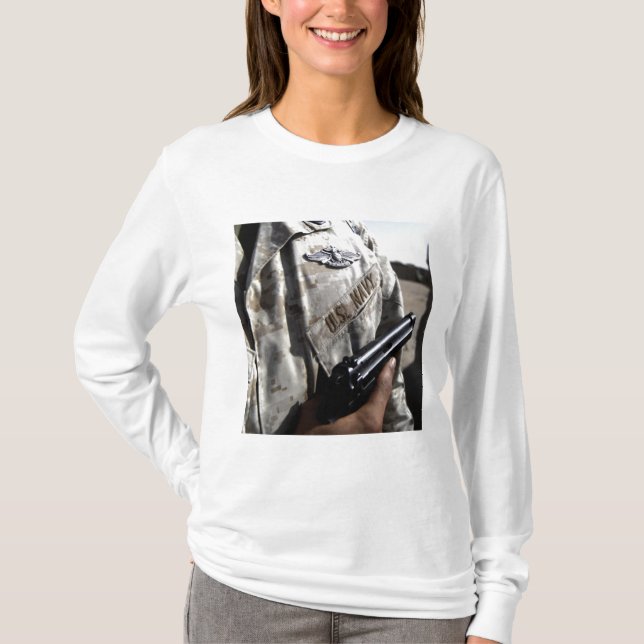 Camiseta Dispositivo de guerra de la fuerza marina de flota (Anverso)