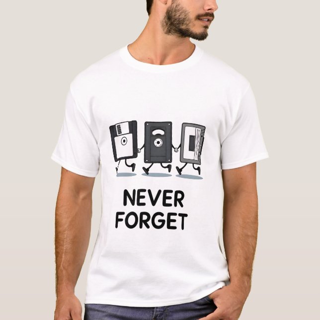 Camiseta Dispositivos de almacenamiento retro divertidos -  (Anverso)