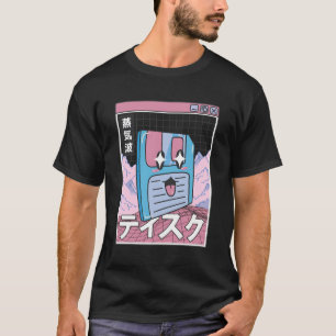 Camiseta Disquete Kawaii Grid Vaporwave Anime estético