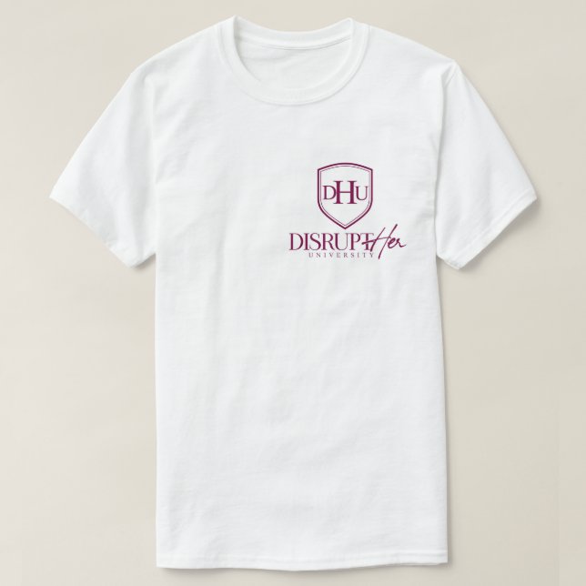 Camiseta DisruptHER University (Diseño del anverso)