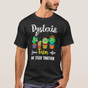Camiseta Disslexia Team School Cactus Dyslexia Teacher Squa