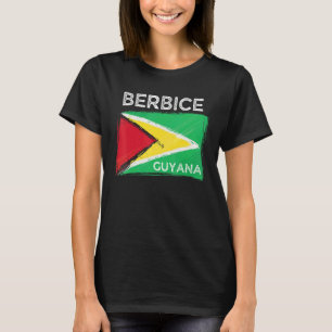 Camiseta Distancia Bandera de Guyana Berbice Guyana Roots