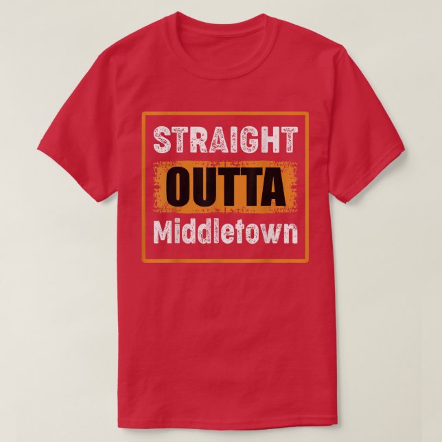 Camiseta Distancia directa a Middletown Ohio Estados Unidos (Diseño del anverso)