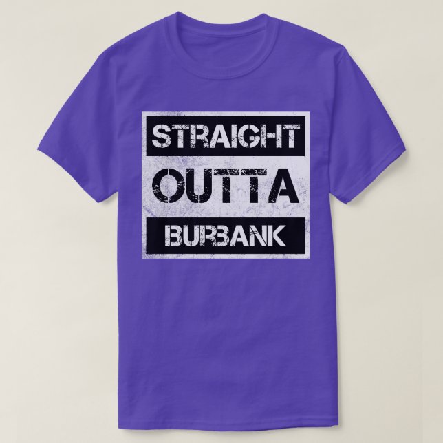 Camiseta Distancia directa fuera de Burbank California Vint (Diseño del anverso)