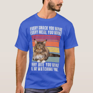 Camiseta Distancia Retro Molesto Maine Coon Cat Graciosa Ci