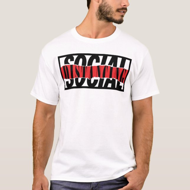Camiseta  Distancia social (Anverso)