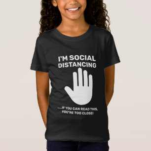 Camiseta Distancia social de la introvertida antisocial