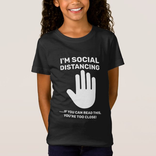 Camiseta Distancia social de la introvertida antisocial (Anverso)