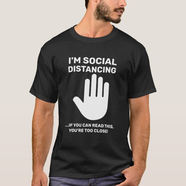 Camiseta Distancia social de la introvertida antisocial (Anverso)