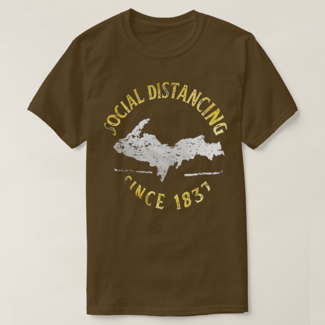 Camiseta Distancia social desde la época de 1837 (Diseño del anverso)