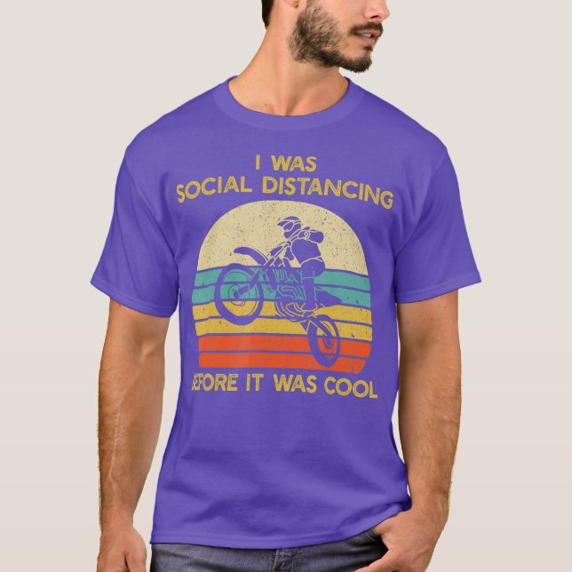 Camiseta Distancia social en bicicleta sucia antes de ser G (Anverso)